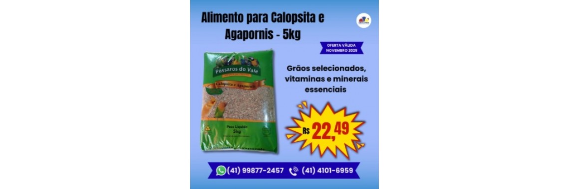 Calopsita e agaporinis