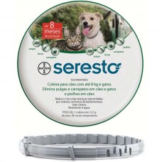 Coleira Antipulgas e Carrapatos Seresto para Cães e Gatos até 