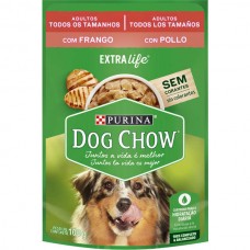 Alimento Úmido Sachê Dog Chow Cães Adultos Todos os Tamanhos Frango - 100g