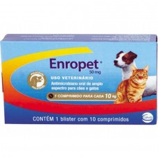 Medicamento Enropet 50 mg - 10 Comprimidos 