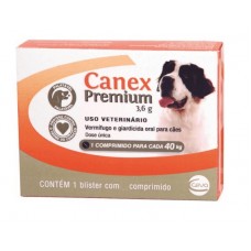 Vermifugo Canex Premium 3,6mg para Cães de 10kg a 40Kg - 1 comp.