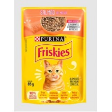 Friskies Sachê Salmão ao Molho para Gatos Adultos - 85g
