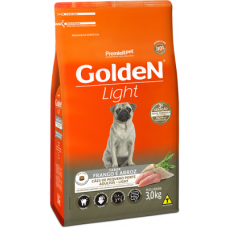 Ração Golden Light Cães  Adultos Mini Bits Frango e Arroz 3Kg
