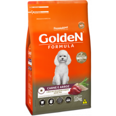 Ração Golden Cães Adultos Mini Bits Carne e Arroz 3Kg