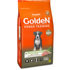 Ração Golden Power Training Cães Filhotes Frango e Arroz 15Kg