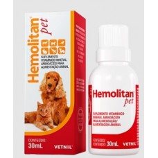 Suplemento Vitaminico Mineral Hemolitan Pet 30ml