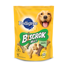 Biscoito Pedigree Biscrok Multi Cães Adultos 1kg