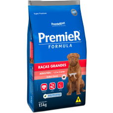 Ração Premier Cães Adultos Raças Grandes Carne 15Kg Ração Premier Cães Adultos Raças Grandes Carne 15Kg